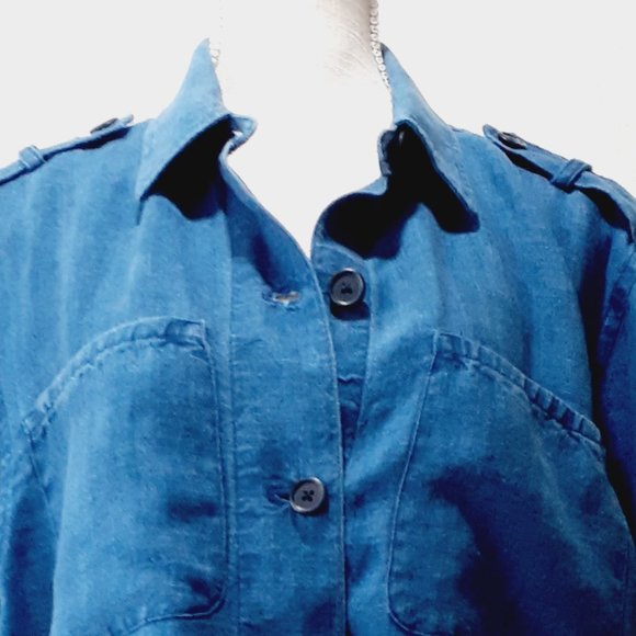 Lauren Ralph Lauren Linen Utility Tunic Jacket - Picture 6 of 14